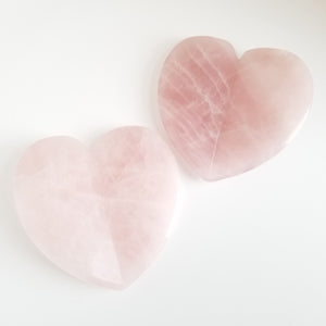 Rose Quartz Heart Shaped Facial Stone