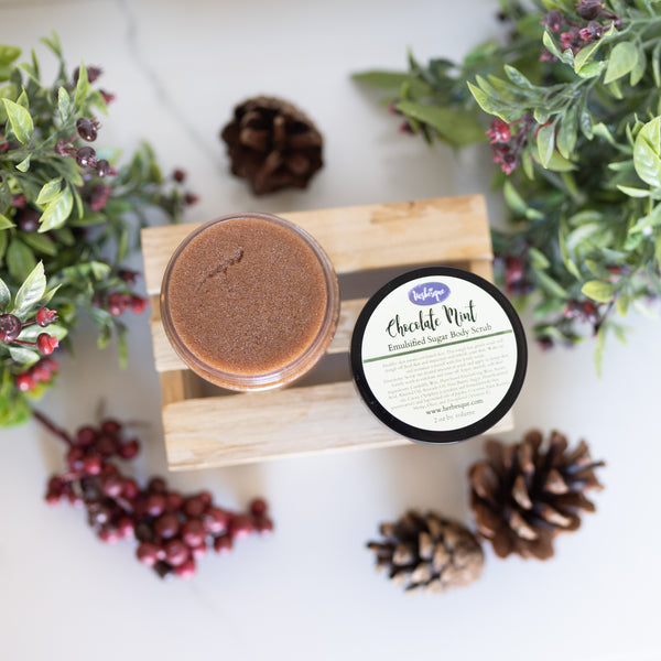 Chocolate Mint Mini Body Scrubs