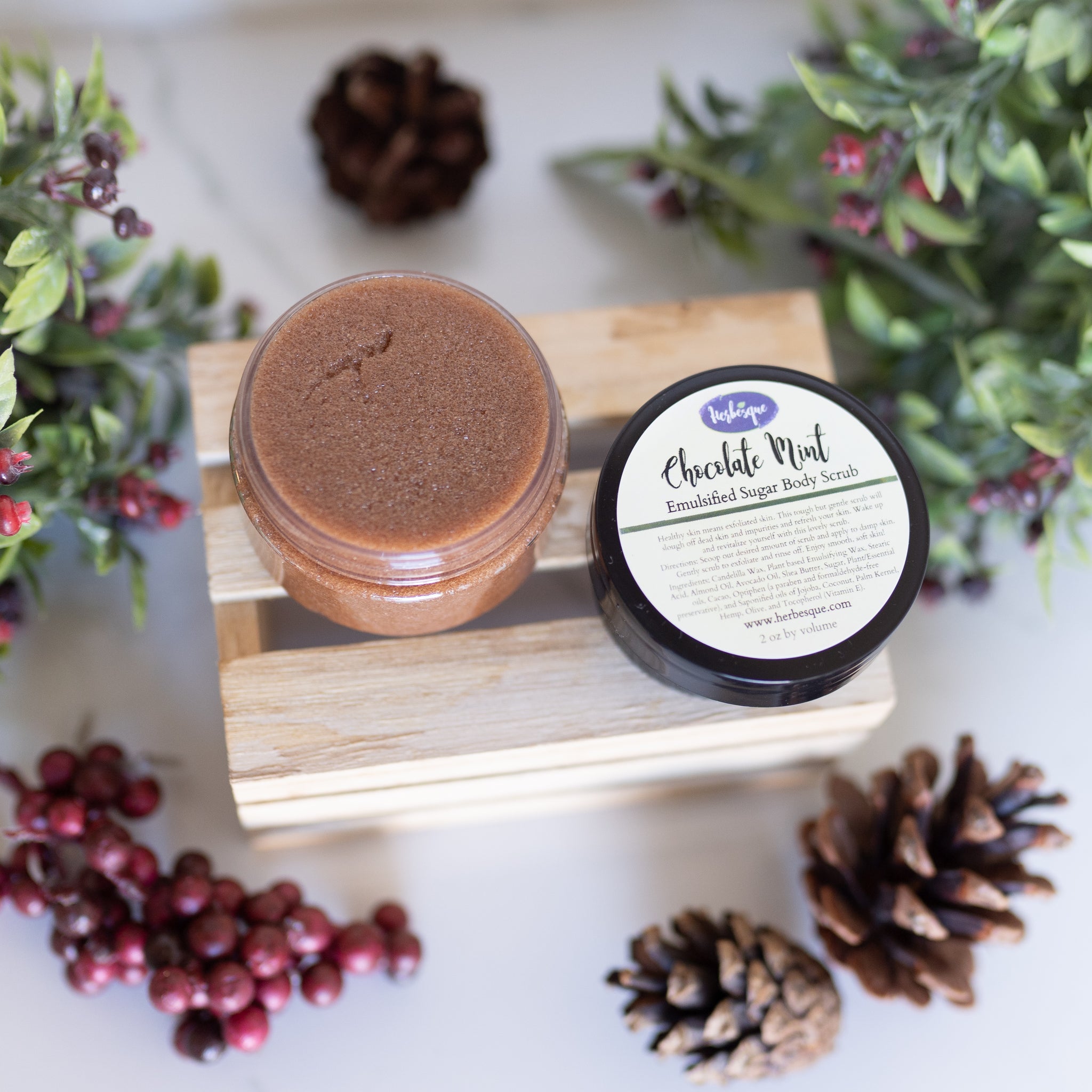 Chocolate Mint Mini Body Scrubs
