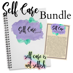 Self Care Journal / Prompt Card / Holographic Sticker / Bundles